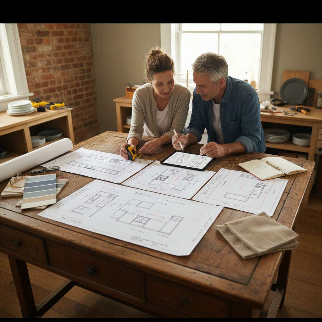 Editorial hero image illustrating: Kitchen Layout Dimensions: Full Guide by Layout Type