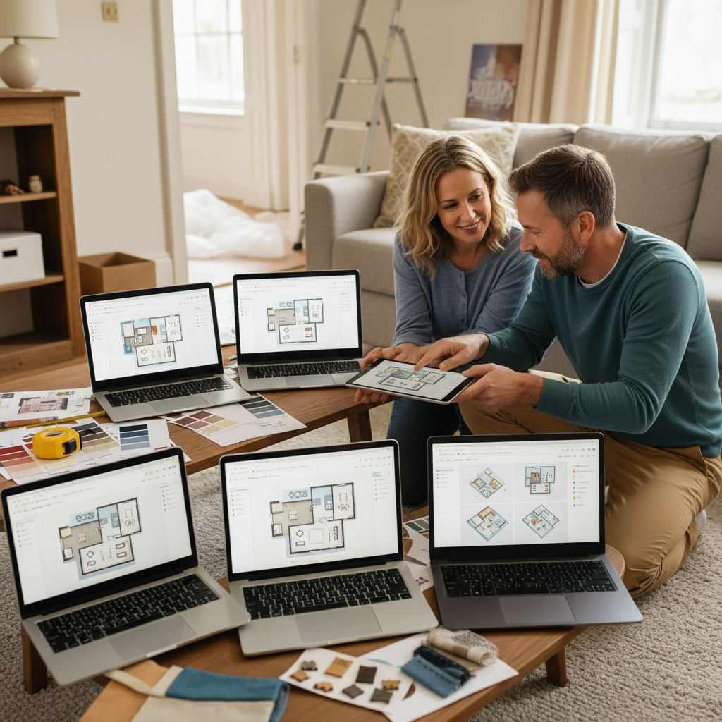 Editorial hero image illustrating: Visio Alternative for Home Floor Plans (Free): 6 Options