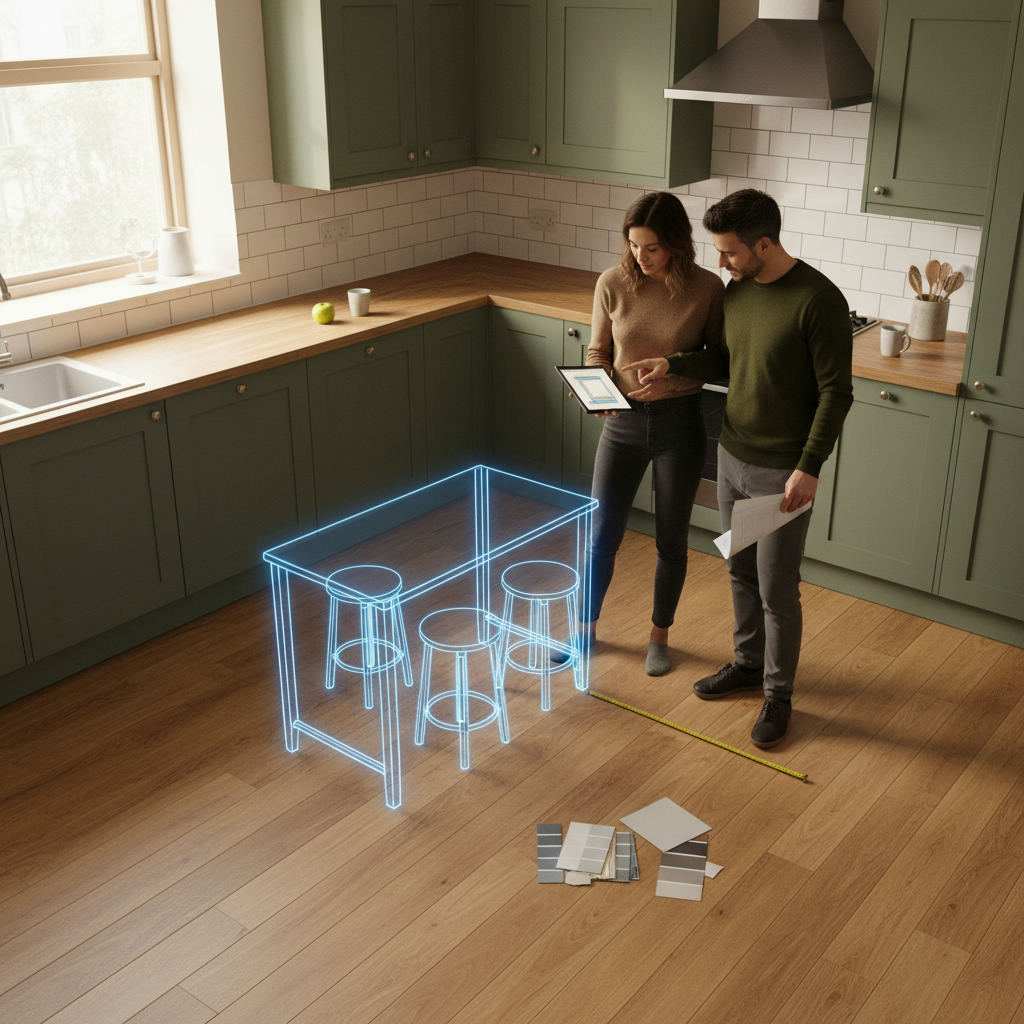 Illustration for: Will an island fit in a small kitchen?