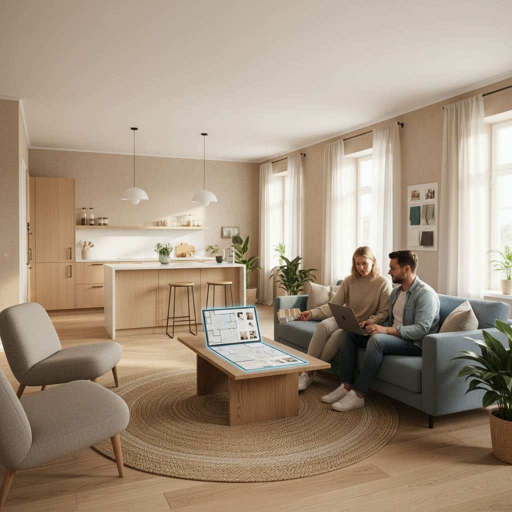 Illustration for: Design styles and aesthetics that suit open plans