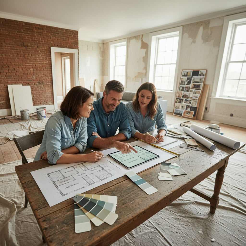Illustration for: Do you need permits for a multi-room renovation?
