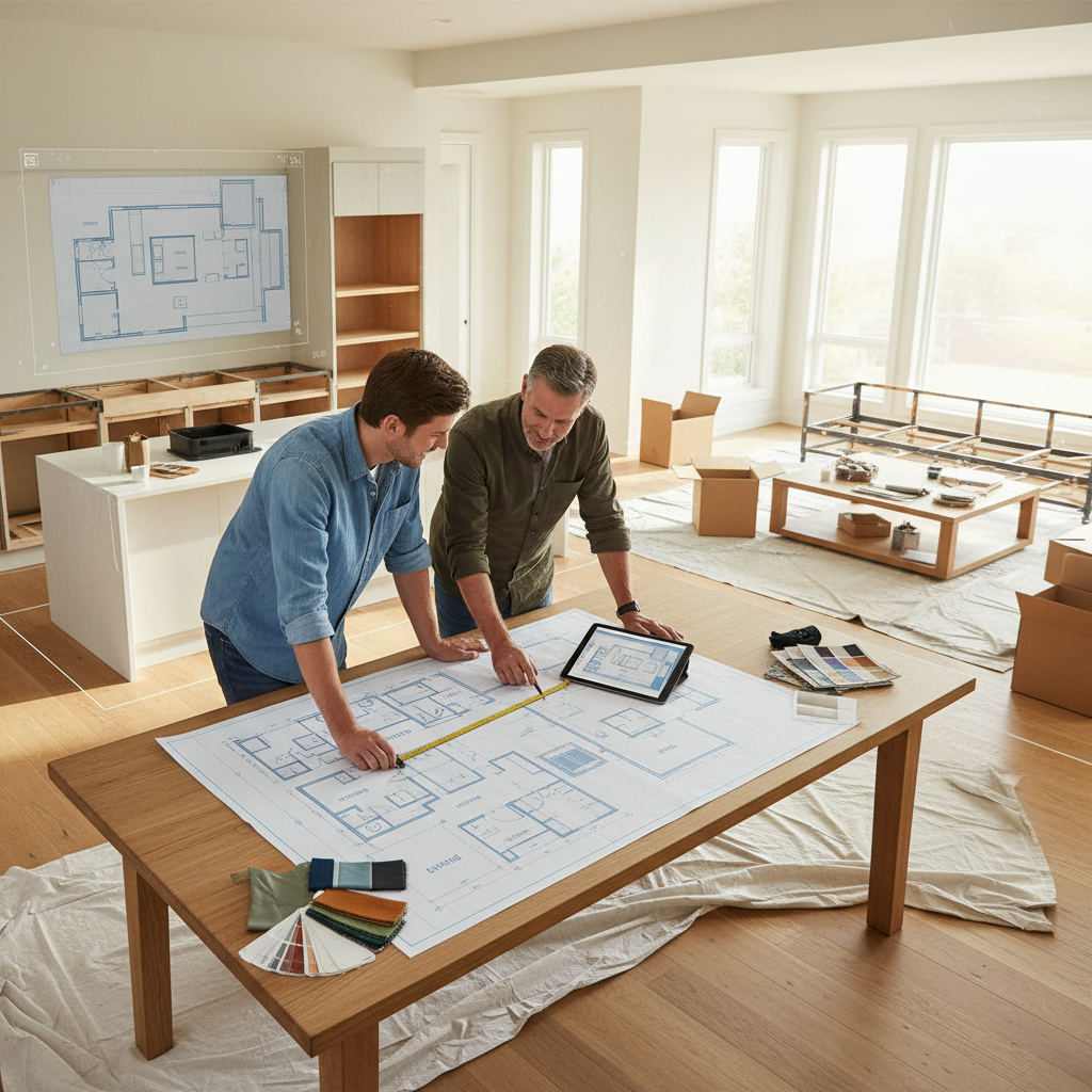 Editorial hero image illustrating: Open Floor Plan Kitchen Living Room Ideas: Layout First