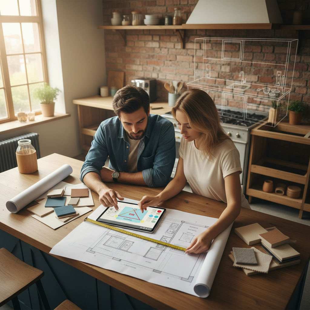 Editorial hero image illustrating: Kitchen Triangle Layout: Does the Rule Still Work?