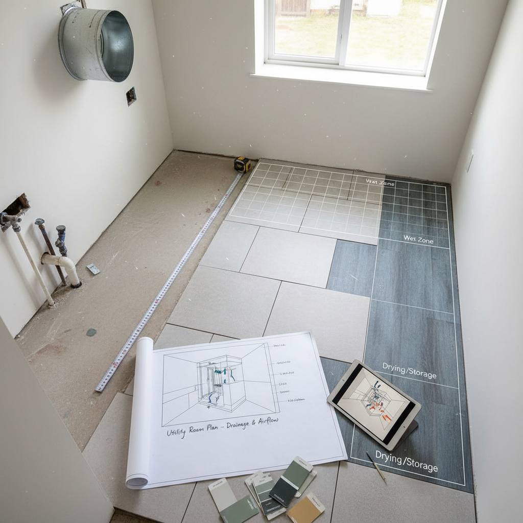 Illustration for: What flooring and ventilation should you plan for?