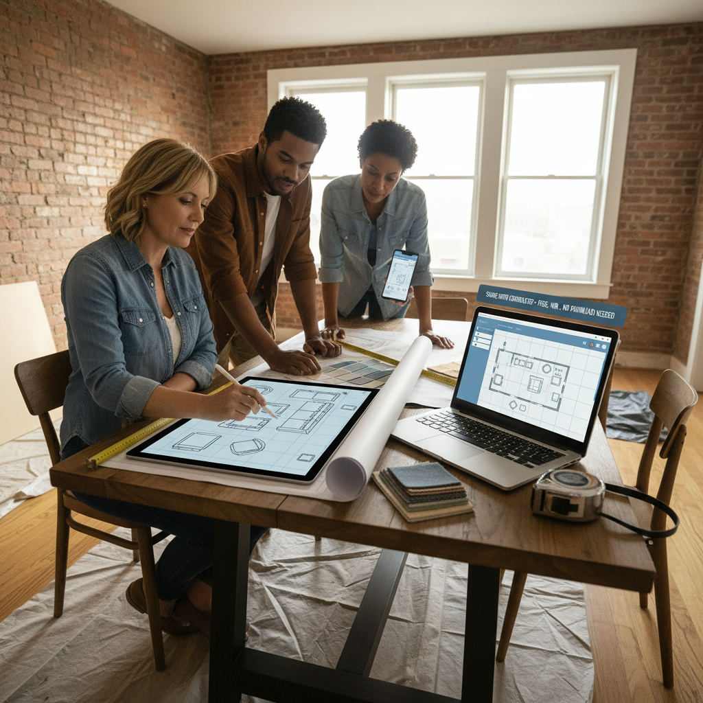 Editorial hero image illustrating: Virtual Room Layout Creator: Plan Any Room Free